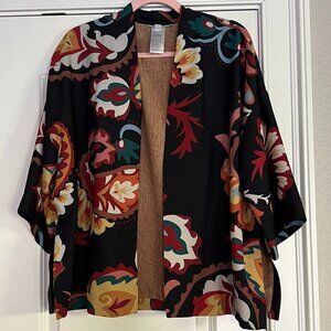 Chico's Paisley Print Short Kimono Jacket Size S/M